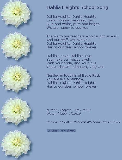 Dahlia Heights, Dahlia Heights,